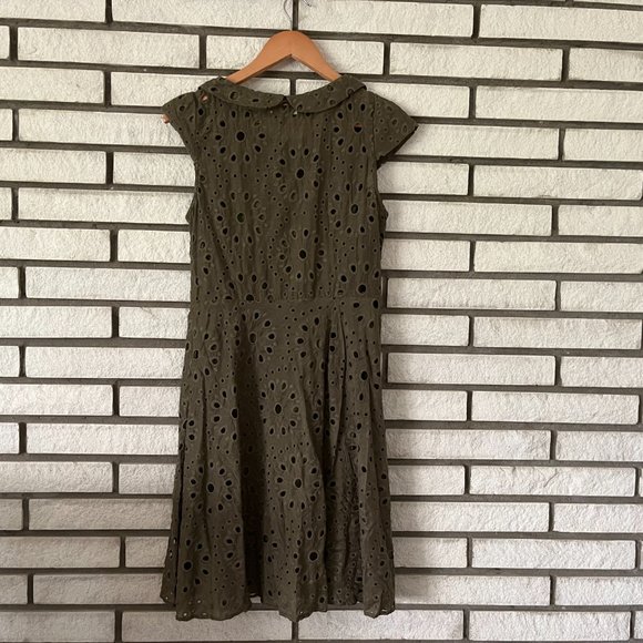 Eva Franco Green Eyelet Dress - Picture 3 of 4